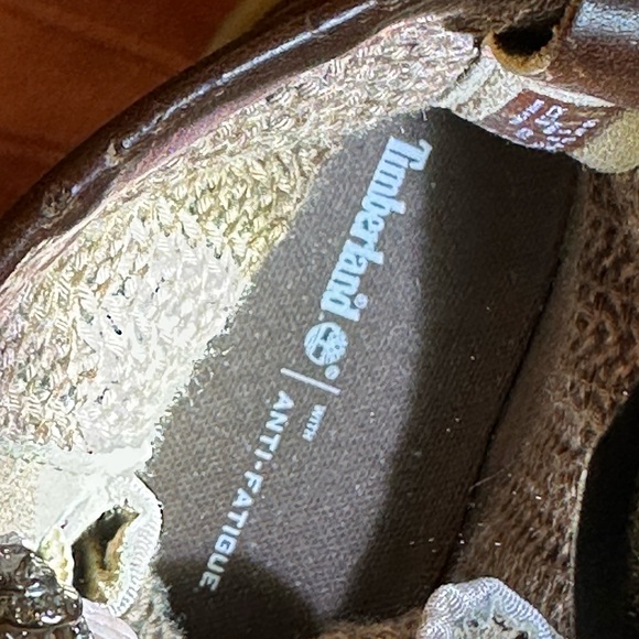 TIMBERLAND Women's Open Weave Brown Combat Boots A14A9 Anti Fatigue Lug Sole 7 - Picture 13 of 13